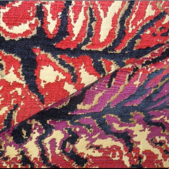 Galviri Pomegranate Tiger Jewel Tone Contemporary Fabric - Picture 2 of 6